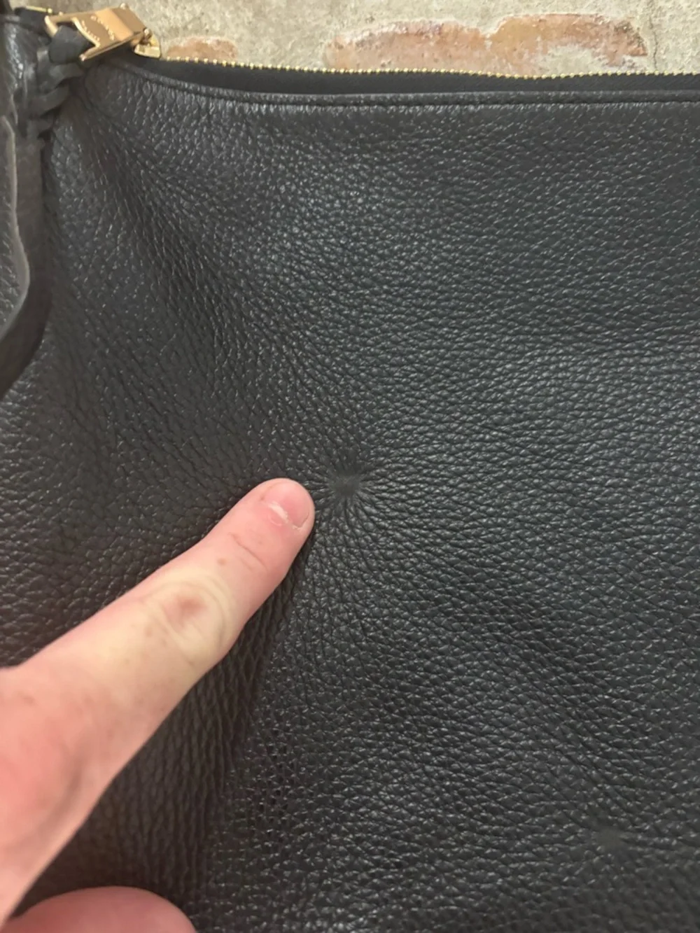 Coach Val Duffle Bag Black Carry Strap Authentic Pebble Black Leather Crossbody - Picture 7 of 8